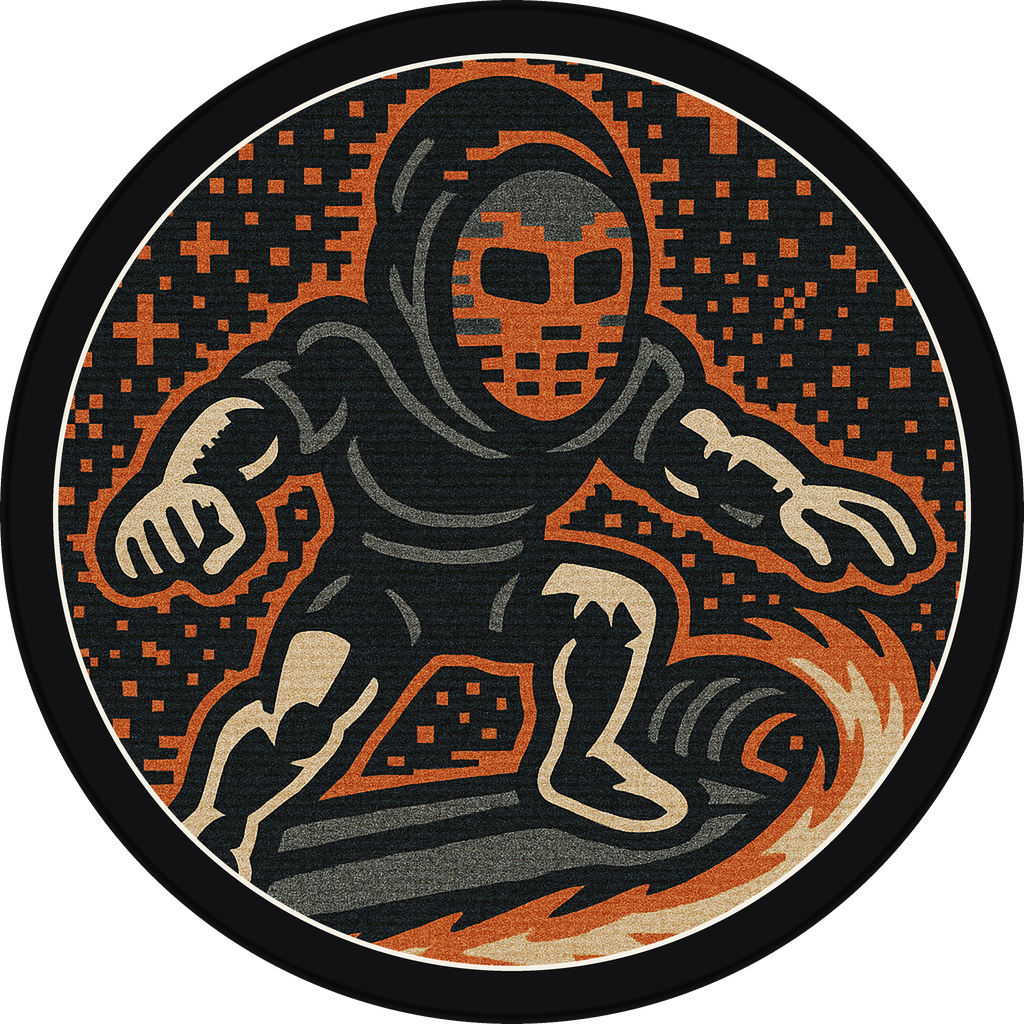 POG #576, Glitch Mask, a Matte pog from the Arcade series