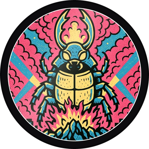 POG #577, Magma Beetle, a Gloss pog from the Kaiju series
