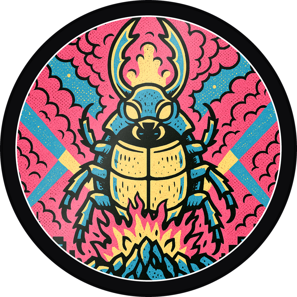 POG #577, Magma Beetle, a Gloss pog from the Kaiju series