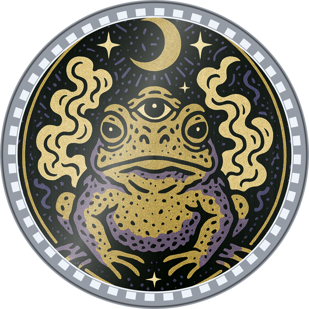 POG #578, Third Eye Toad, a Foil pog from the Mystic series