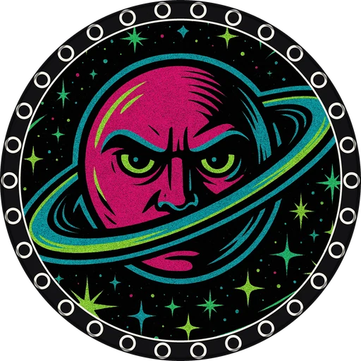 POG #58, Ringed Planet, a Matte pog from the Cosmic series