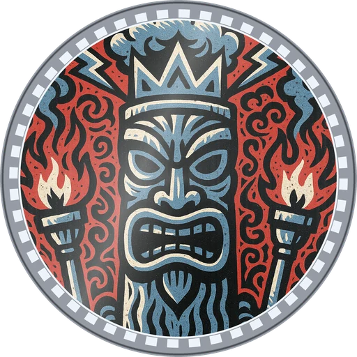 POG #582, Tide Totem, a Foil pog from the Tiki series