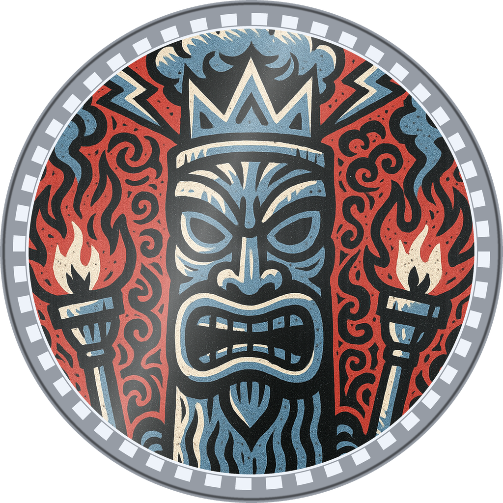 POG #582, Tide Totem, a Foil pog from the Tiki series