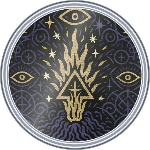 POG #583, Ember Sigil, a Foil pog from the Mystic series