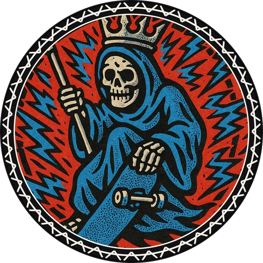 POG #584, Griptape Reaper, a Matte pog from the Skate series