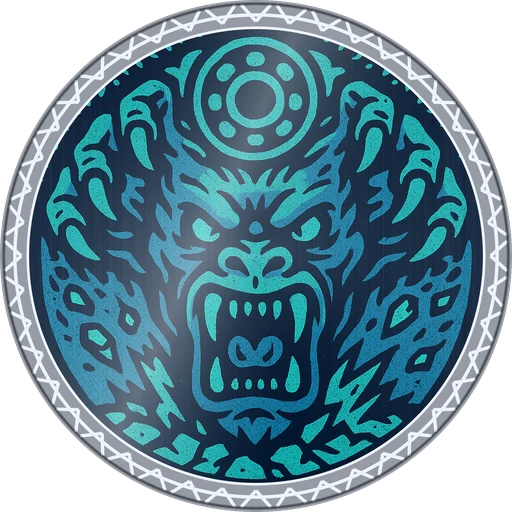 POG #585, Bearing Beast, a Foil pog from the Skate series