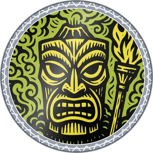 POG #588, Idol Eyes, a Foil pog from the Tiki series
