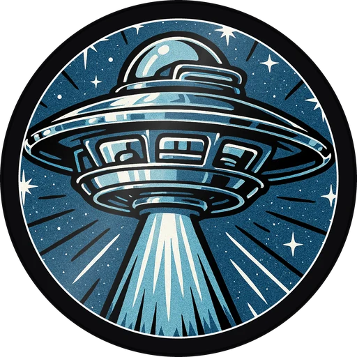 POG #59, UFO Diner, a Gloss pog from the Cosmic series