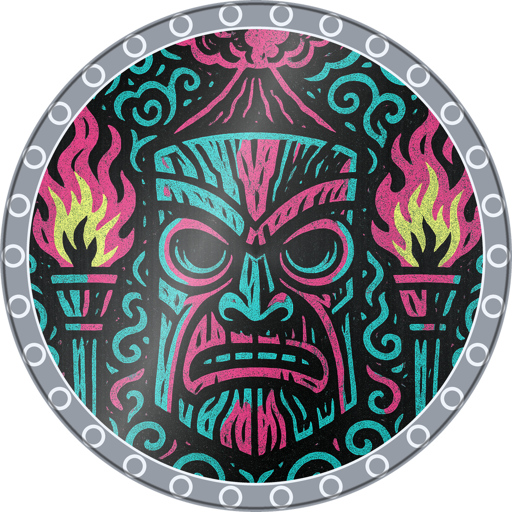 POG #592, Ember Elder, a Foil pog from the Tiki series