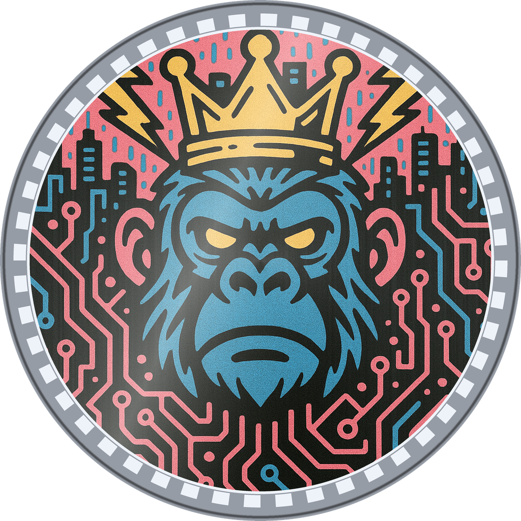 POG #593, Uplink Ape, a Foil pog from the Cyber series