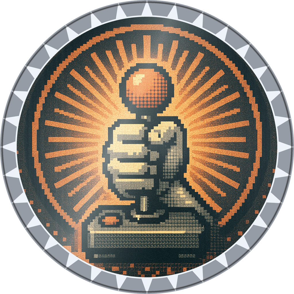 POG #594, Joystick Fist, a Foil pog from the Arcade series
