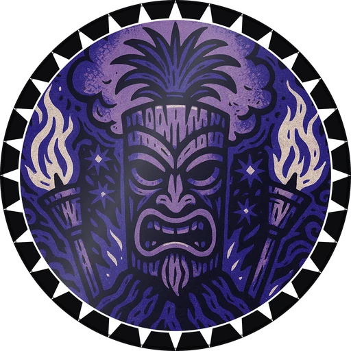 POG #596, Palm Priest, a Gloss pog from the Tiki series