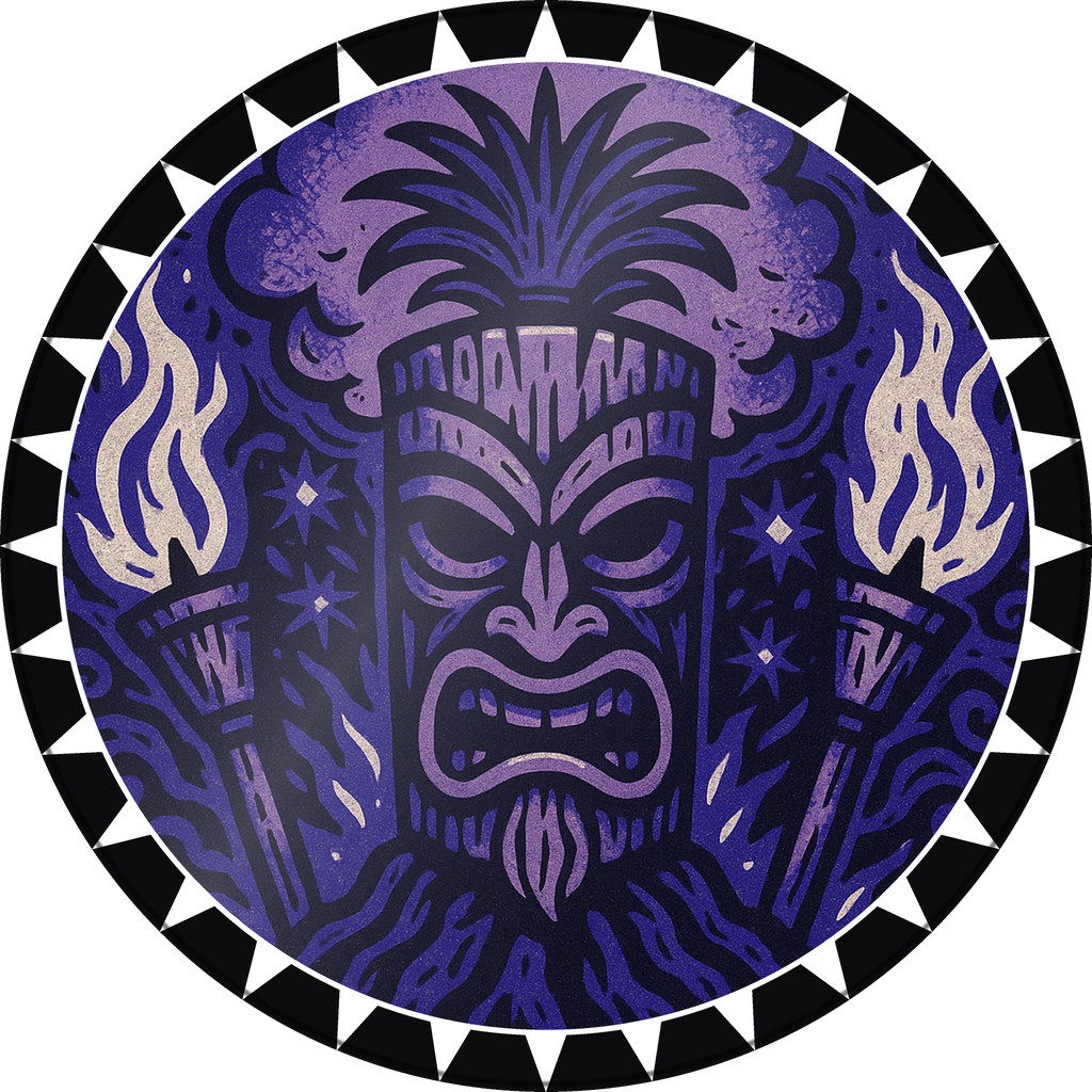 POG #596, Palm Priest, a Gloss pog from the Tiki series