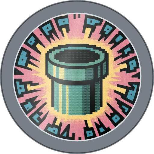 POG #597, Warp Pipe, a Slammer pog from the Arcade series