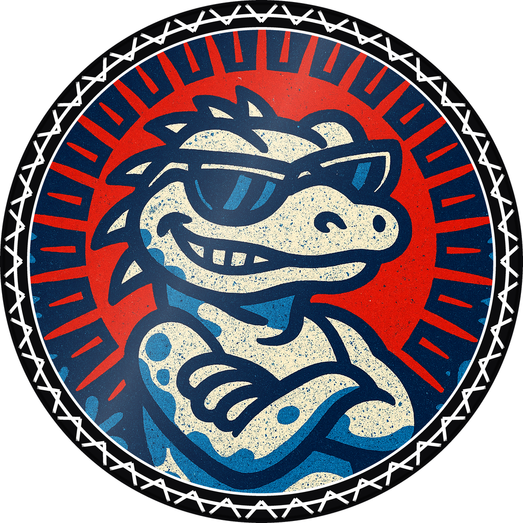 POG #598, Gnarly Gecko, a Gloss pog from the Critter series