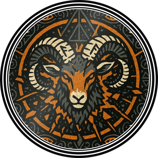 POG #600, Rune Ram, a Gloss pog from the Mystic series