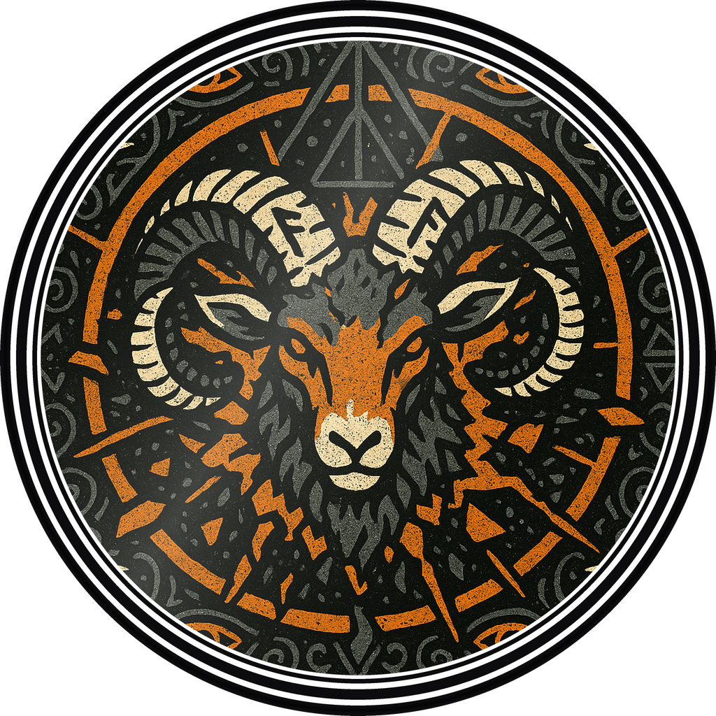 POG #600, Rune Ram, a Gloss pog from the Mystic series