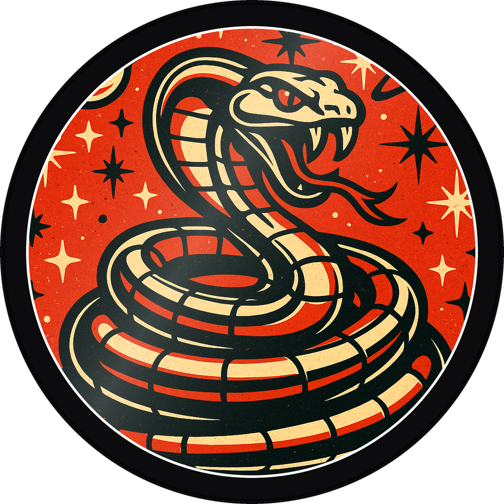 POG #604, Orbit Snake, a Gloss pog from the Cosmic series