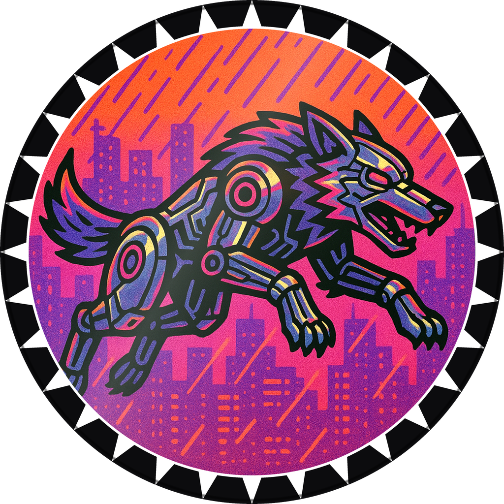 POG #605, Data Wolf, a Gloss pog from the Cyber series