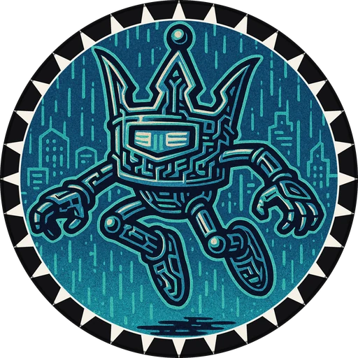 POG #607, Encrypted Crown, a Matte pog from the Cyber series