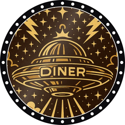 POG #608, UFO Diner, a Gloss pog from the Cosmic series
