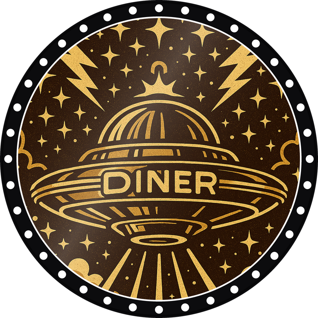 POG #608, UFO Diner, a Gloss pog from the Cosmic series
