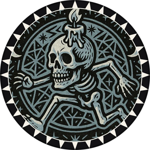 POG #609, Candle Skull, a Matte pog from the Mystic series