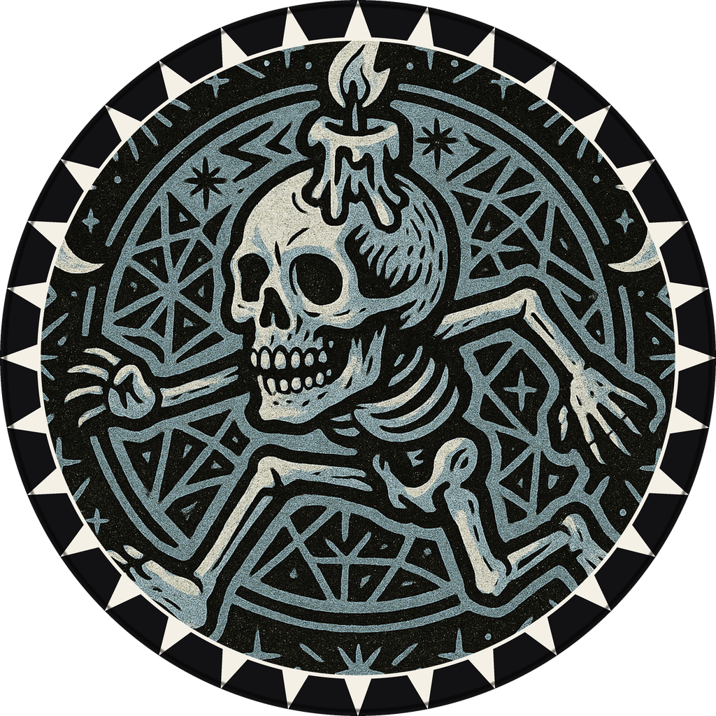 POG #609, Candle Skull, a Matte pog from the Mystic series