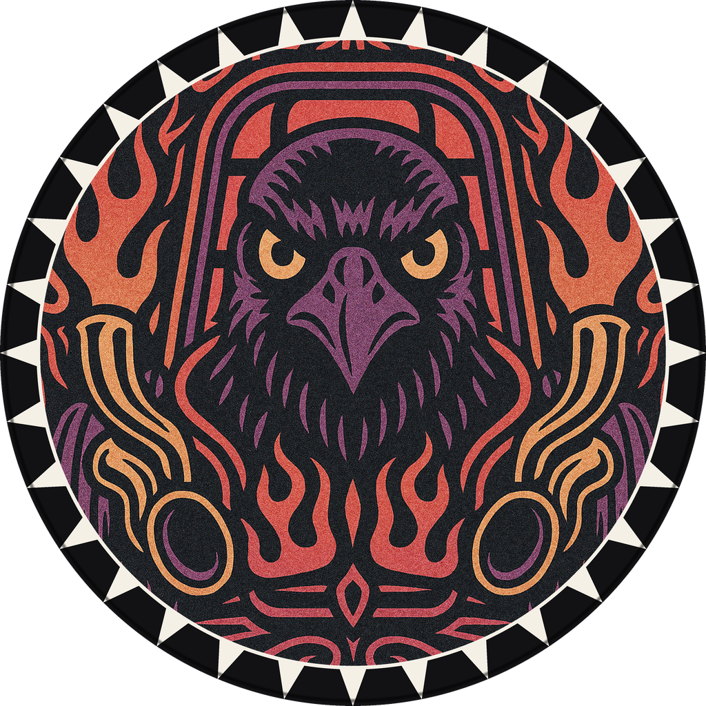POG #61, Roll Cage Raven, a Matte pog from the Speed series