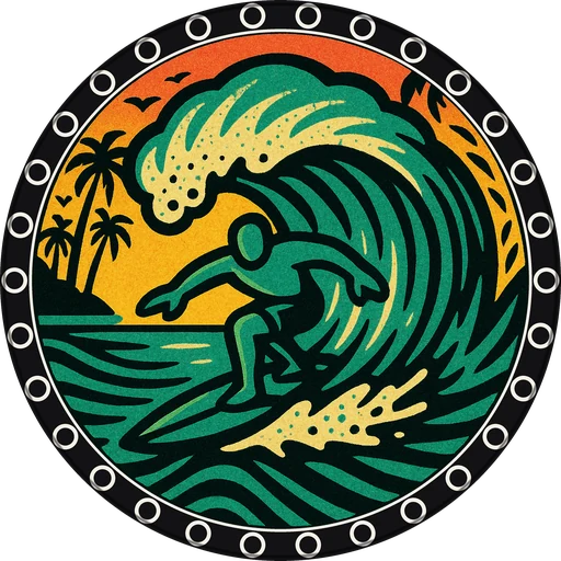 POG #616, Barrel Rider, a Matte pog from the Surf series