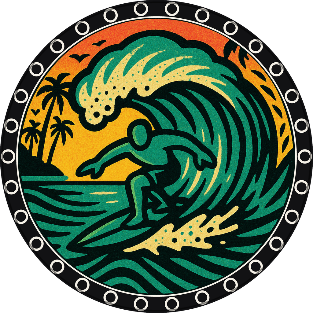 POG #616, Barrel Rider, a Matte pog from the Surf series