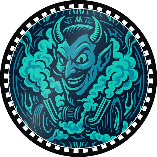 POG #618, Drag Strip Devil, a Gloss pog from the Speed series