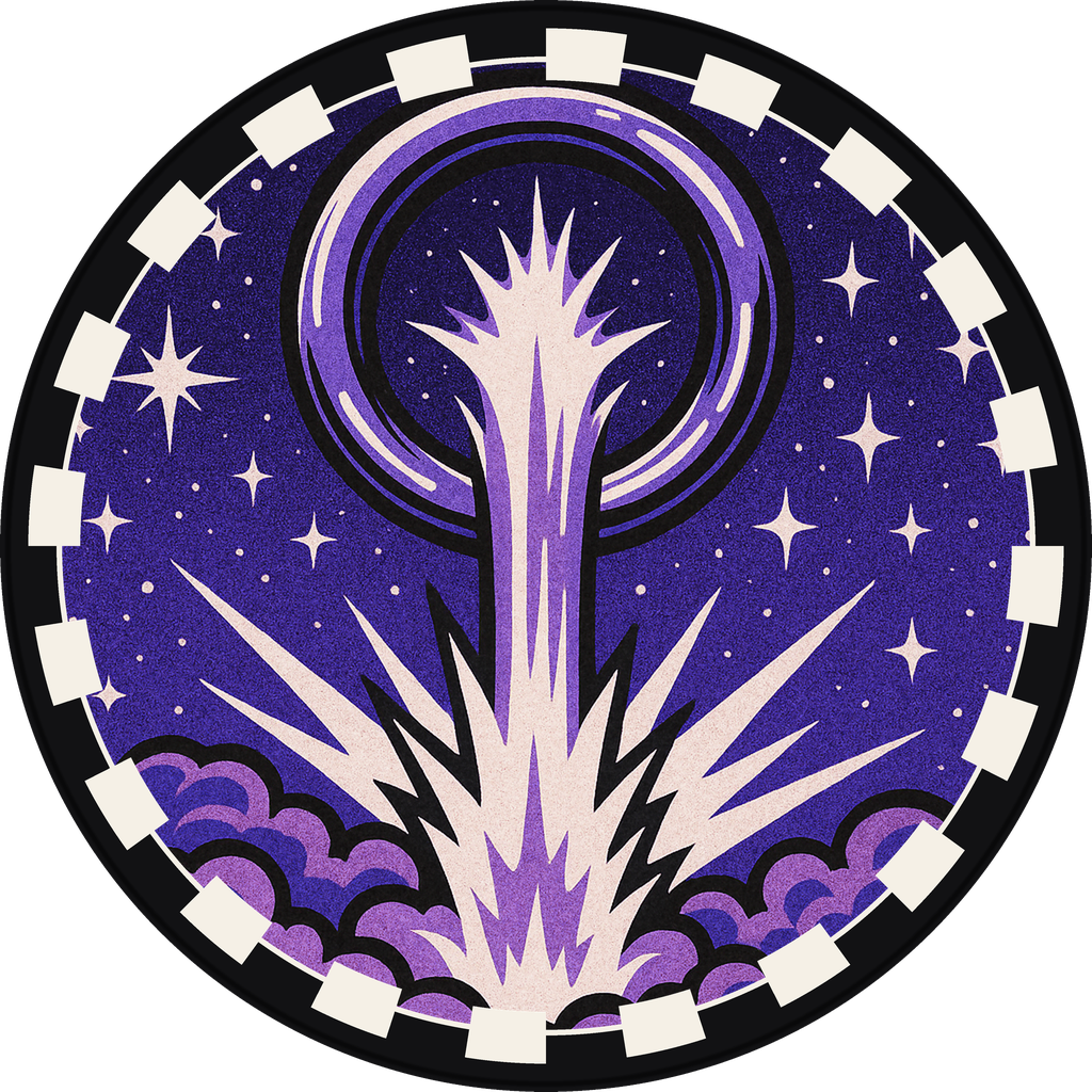 POG #62, Warp Gate, a Matte pog from the Cosmic series