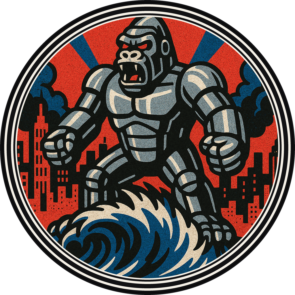 POG #620, Steel Gorilla, a Matte pog from the Kaiju series