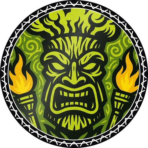 POG #626, Smoke Spirit, a Gloss pog from the Tiki series