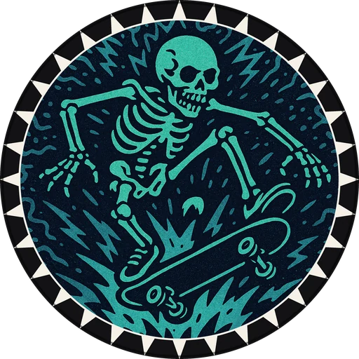 POG #632, Kickflip Bones, a Matte pog from the Skate series
