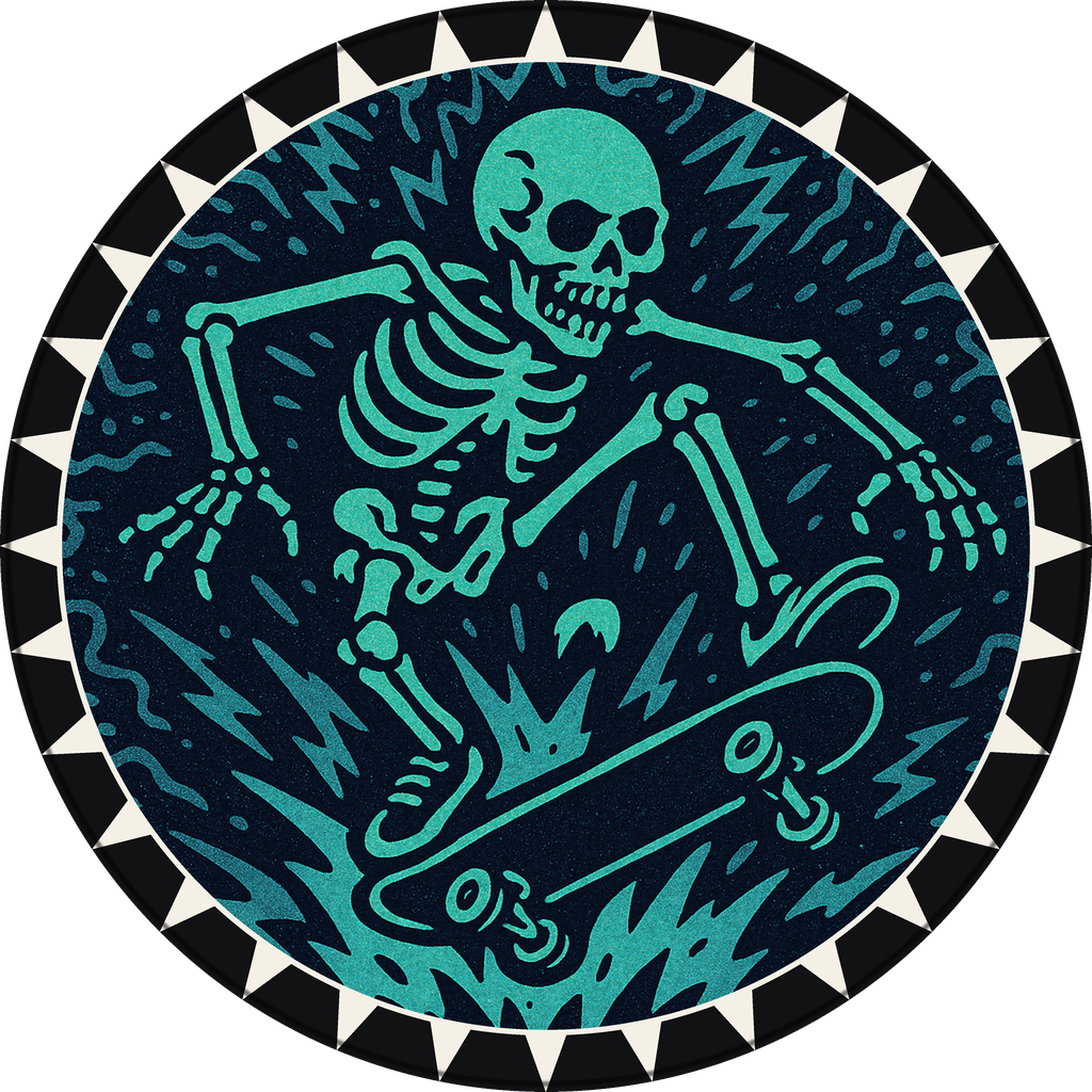 POG #632, Kickflip Bones, a Matte pog from the Skate series