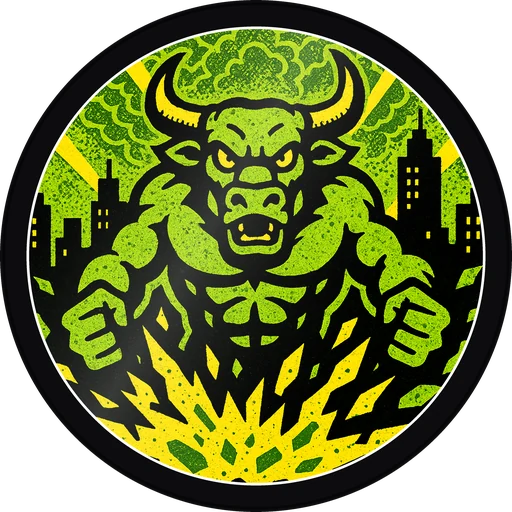 POG #633, Quake Bull, a Gloss pog from the Kaiju series