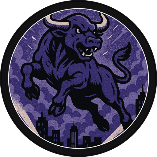 POG #635, Quake Bull, a Matte pog from the Kaiju series