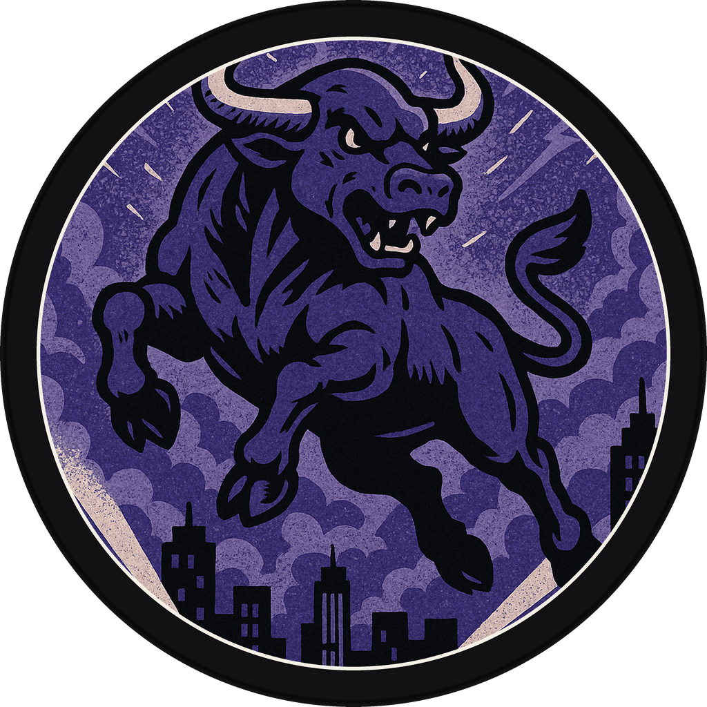 POG #635, Quake Bull, a Matte pog from the Kaiju series
