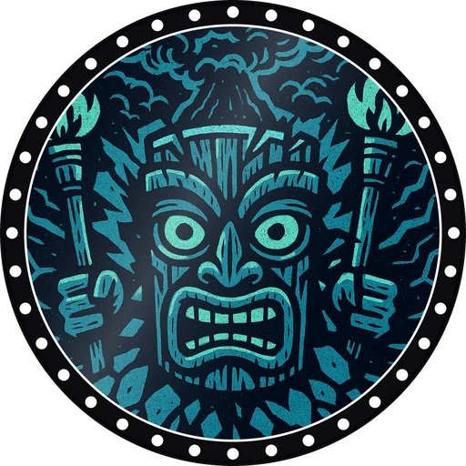 POG #636, Idol Eyes, a Gloss pog from the Tiki series