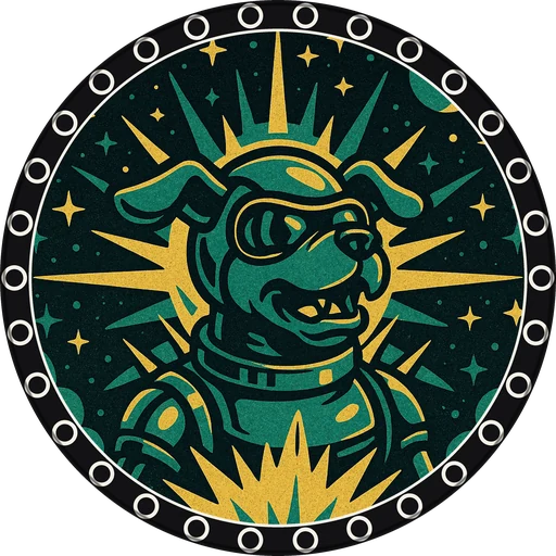 POG #637, Space Mutt, a Matte pog from the Cosmic series