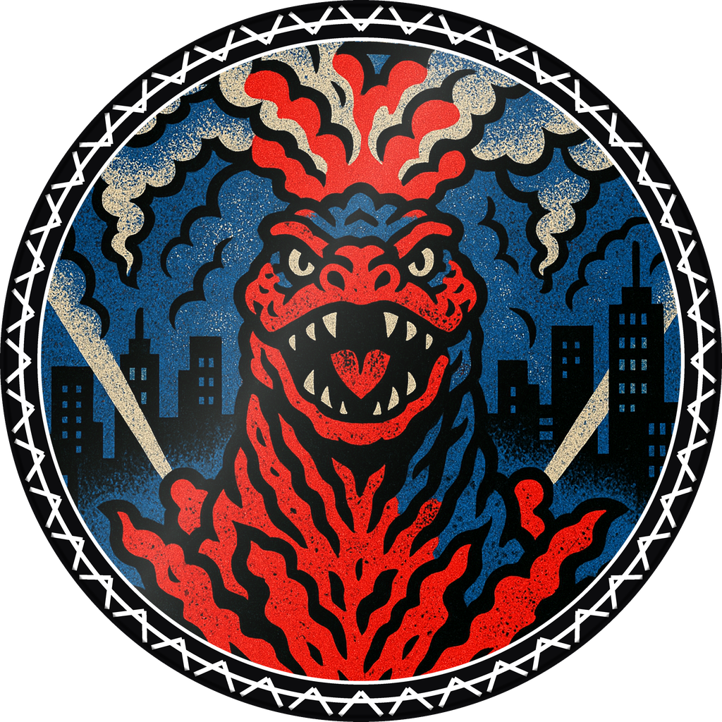 POG #641, Lava Lizard, a Gloss pog from the Kaiju series