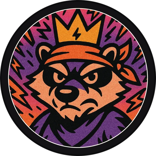 POG #645, Bandana Badger, a Matte pog from the Critter series
