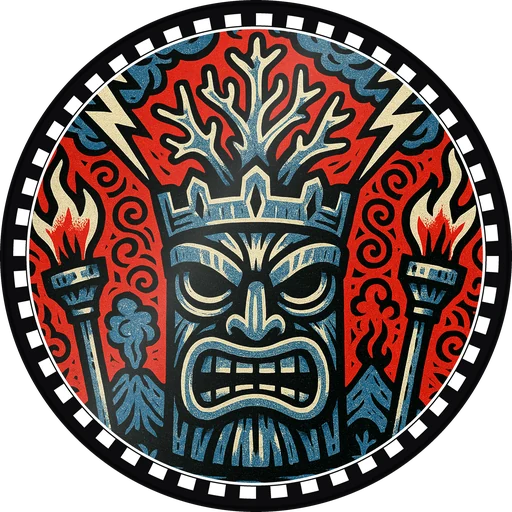 POG #646, Coral Crown, a Gloss pog from the Tiki series