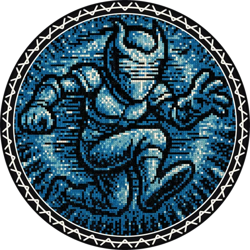 POG #649, Glitch Mask, a Matte pog from the Arcade series