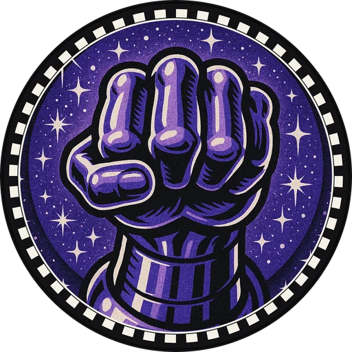 POG #650, Meteor Fist, a Matte pog from the Cosmic series