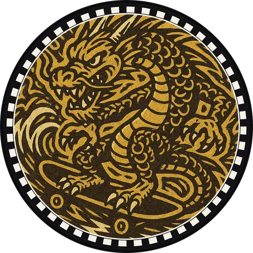 POG #651, Deck Dragon, a Matte pog from the Skate series
