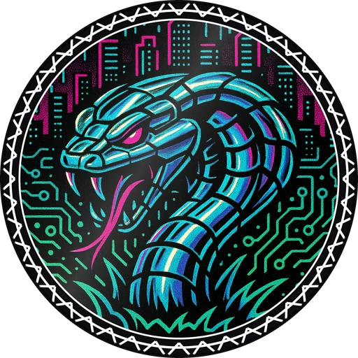 POG #652, Server Serpent, a Gloss pog from the Cyber series