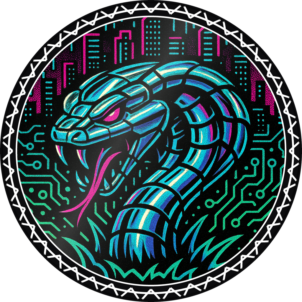 POG #652, Server Serpent, a Gloss pog from the Cyber series